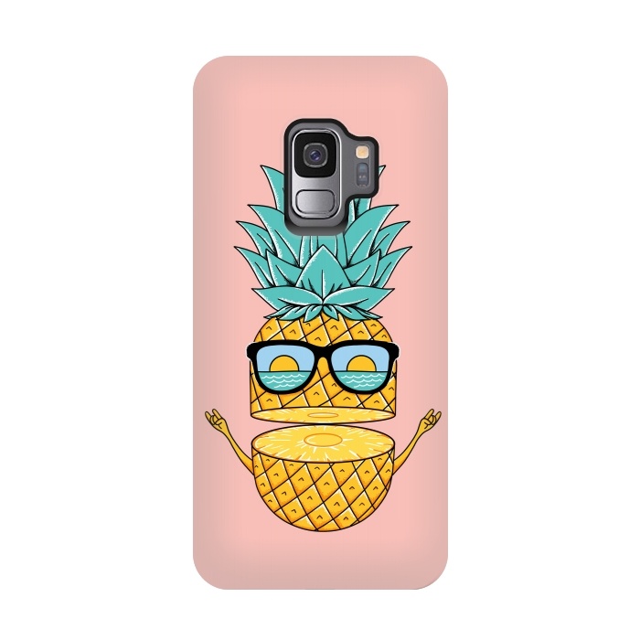 Galaxy S9 StrongFit Pineapple Sunglasses Pink by Coffee Man