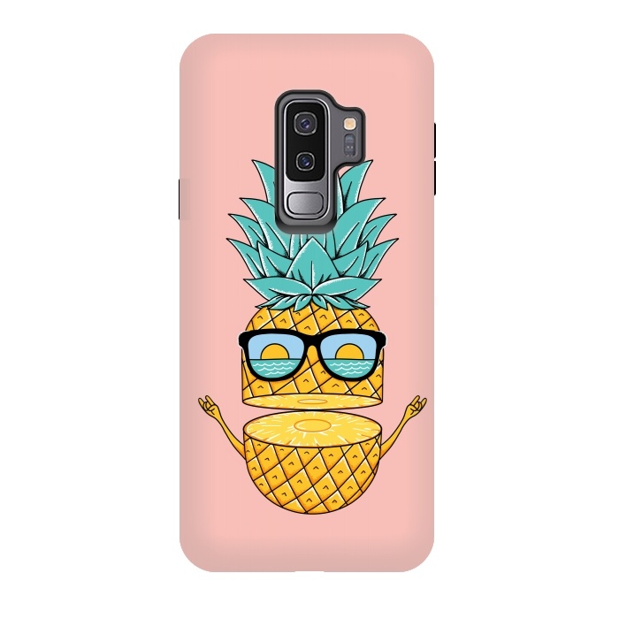 Galaxy S9 plus StrongFit Pineapple Sunglasses Pink by Coffee Man