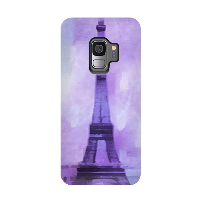 Galaxy S9 StrongFit Purple Paris Watercolor  by Andrea Haase