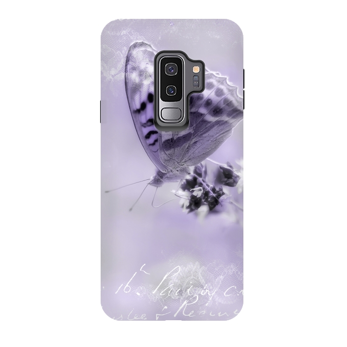 Galaxy S9 plus StrongFit Purple Butterfly by Andrea Haase