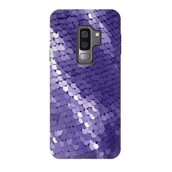Galaxy S9 plus StrongFit Shiny Purple Sequins  by Andrea Haase