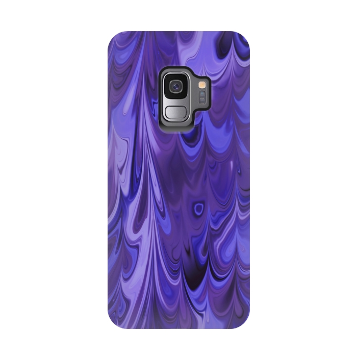 Galaxy S9 StrongFit Purple Faux Marble 2 by Andrea Haase