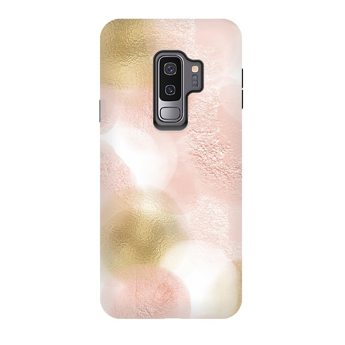 Galaxy S9 plus StrongFit Gold and Pink Blush Dots by  Utart