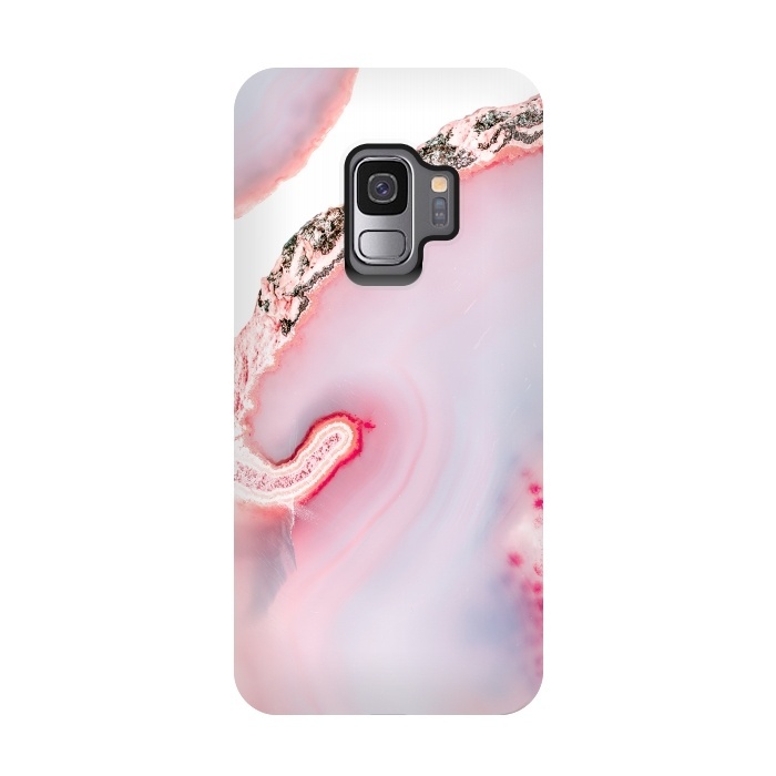 Galaxy S9 StrongFit Pink Agate Slices by  Utart