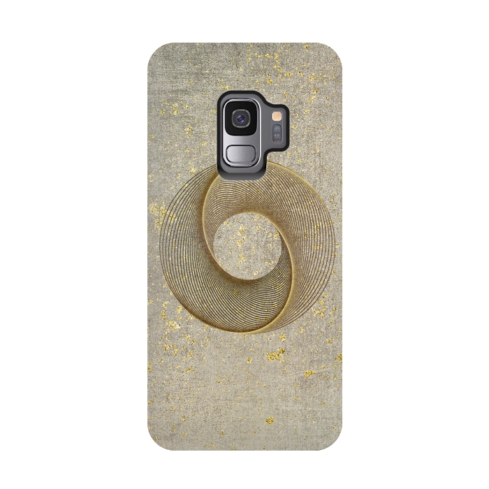 Galaxy S9 StrongFit Golden Line Art Circles 2 by Andrea Haase