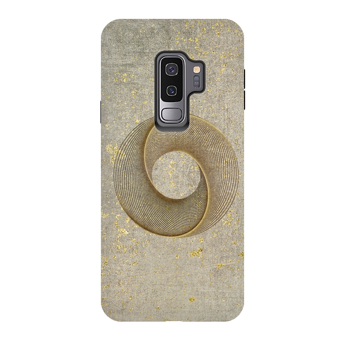 Galaxy S9 plus StrongFit Golden Line Art Circles 2 by Andrea Haase