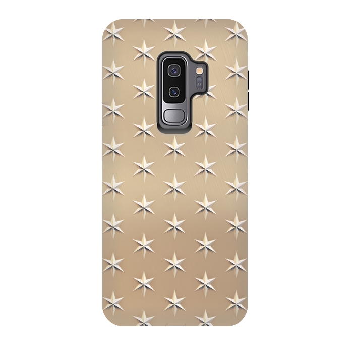 Galaxy S9 plus StrongFit Silver Stars On  Gold by Andrea Haase