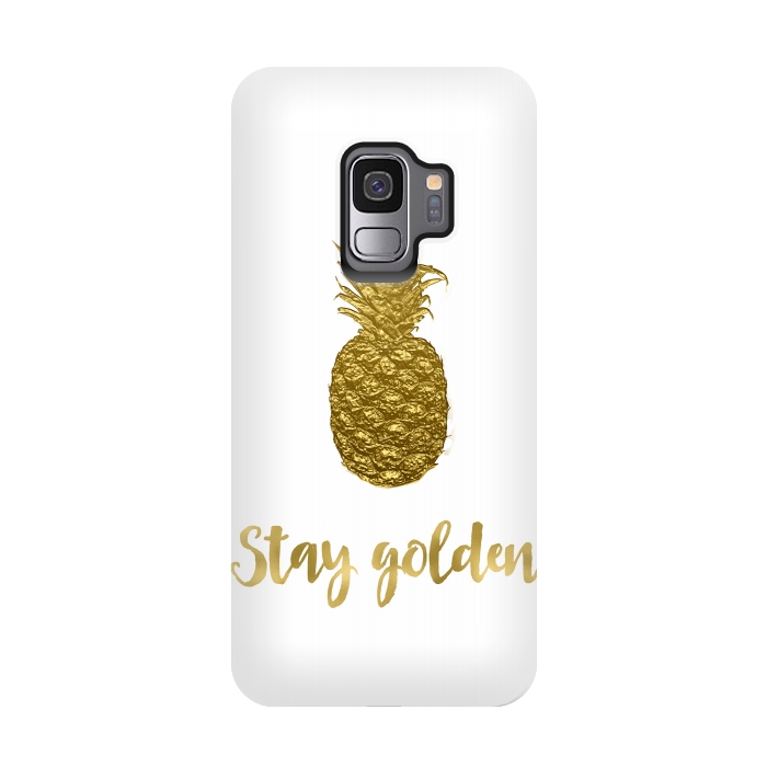Galaxy S9 StrongFit Stay Golden Precious Pineapple by Andrea Haase