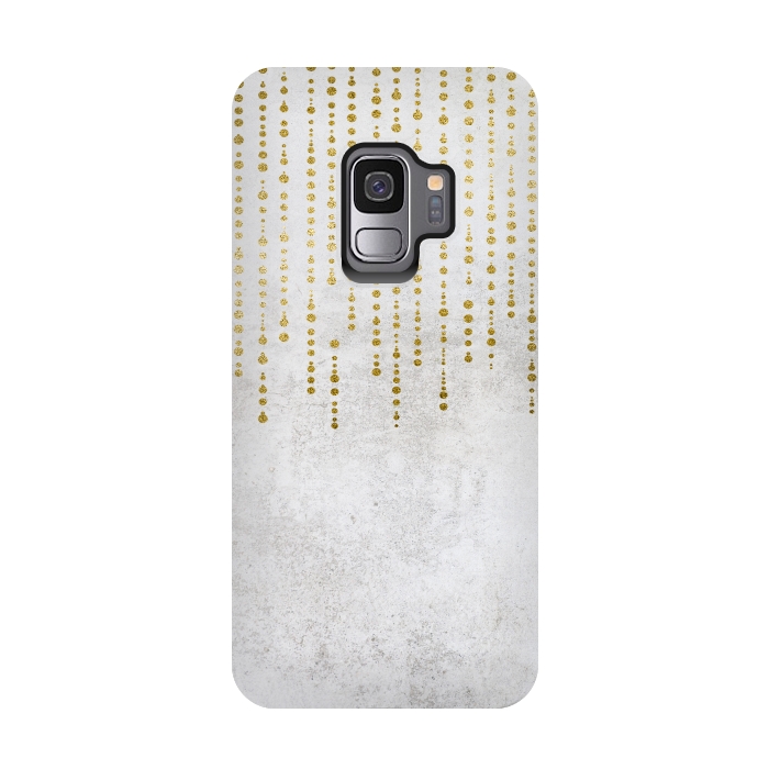 Galaxy S9 StrongFit Golden Rhinestone Embellishment by Andrea Haase