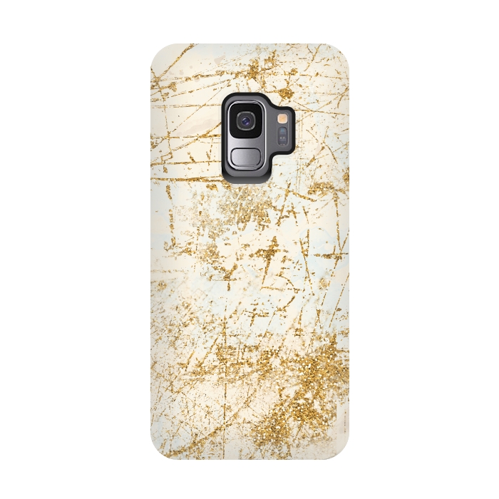 Galaxy S9 StrongFit Golden Scratches by Andrea Haase