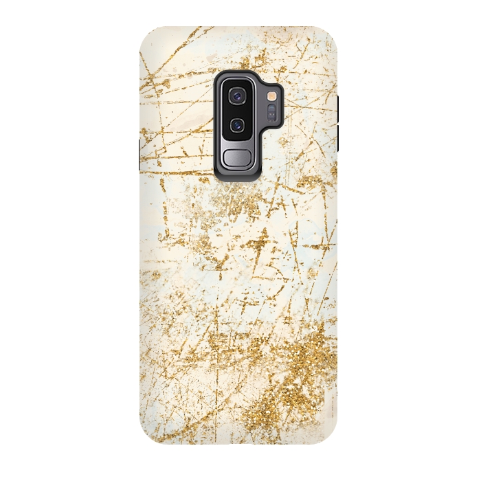 Galaxy S9 plus StrongFit Golden Scratches by Andrea Haase
