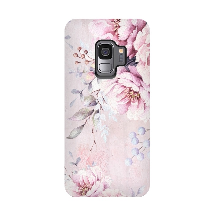 Galaxy S9 StrongFit Vintage roses and Peonies by  Utart