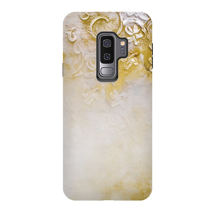 Galaxy S9 plus StrongFit Artwork Golden Texture by Andrea Haase