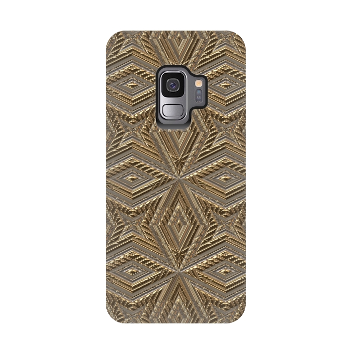 Galaxy S9 StrongFit Golden Embossed Ornaments by Andrea Haase