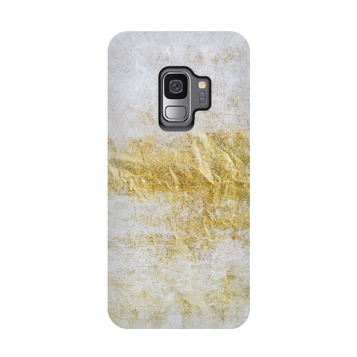 Galaxy S9 StrongFit Concrete And Gold 2 by Andrea Haase