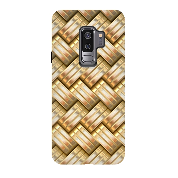 Galaxy S9 plus StrongFit Golden Weave by Andrea Haase