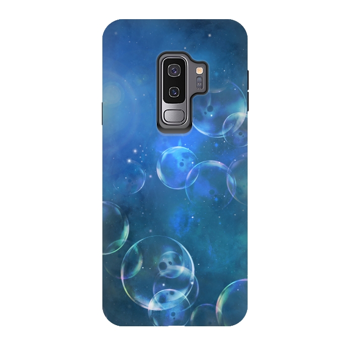 Galaxy S9 plus StrongFit Surreal Blue Bubbles by Andrea Haase