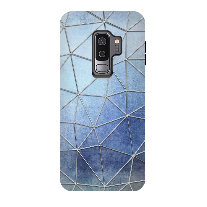 Galaxy S9 plus StrongFit Blue Triangles 2 by Andrea Haase
