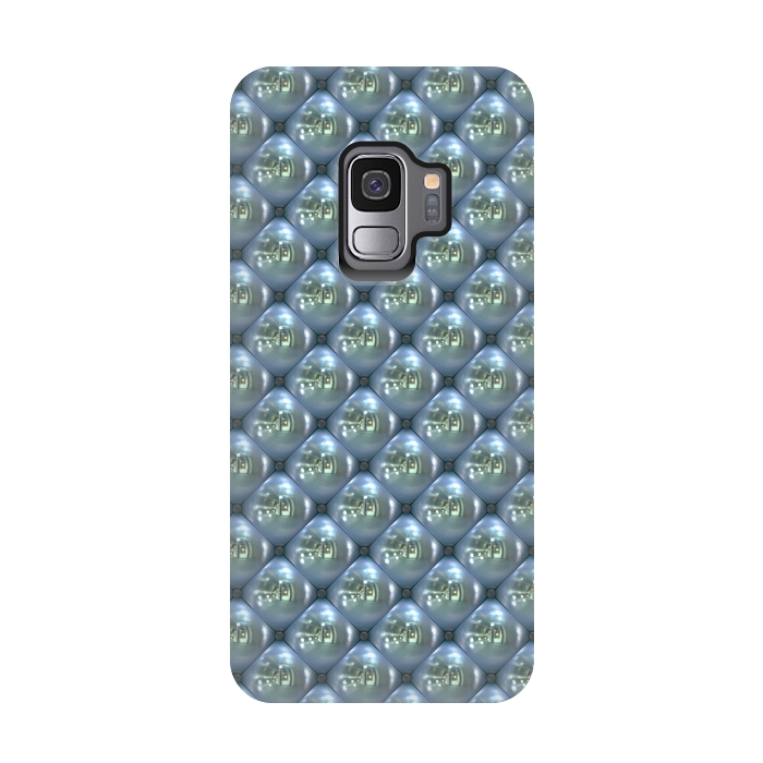 Galaxy S9 StrongFit Blue Shimmering Pearls by Andrea Haase
