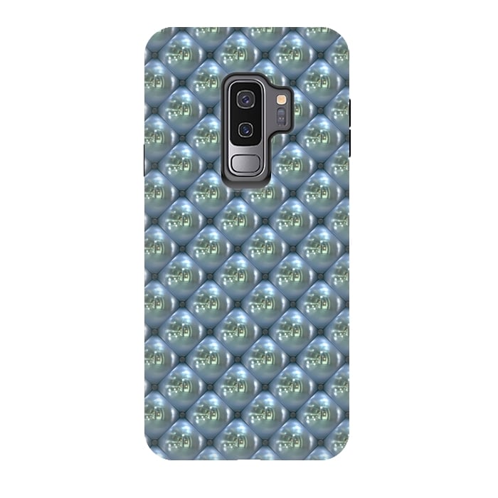 Galaxy S9 plus StrongFit Blue Shimmering Pearls by Andrea Haase
