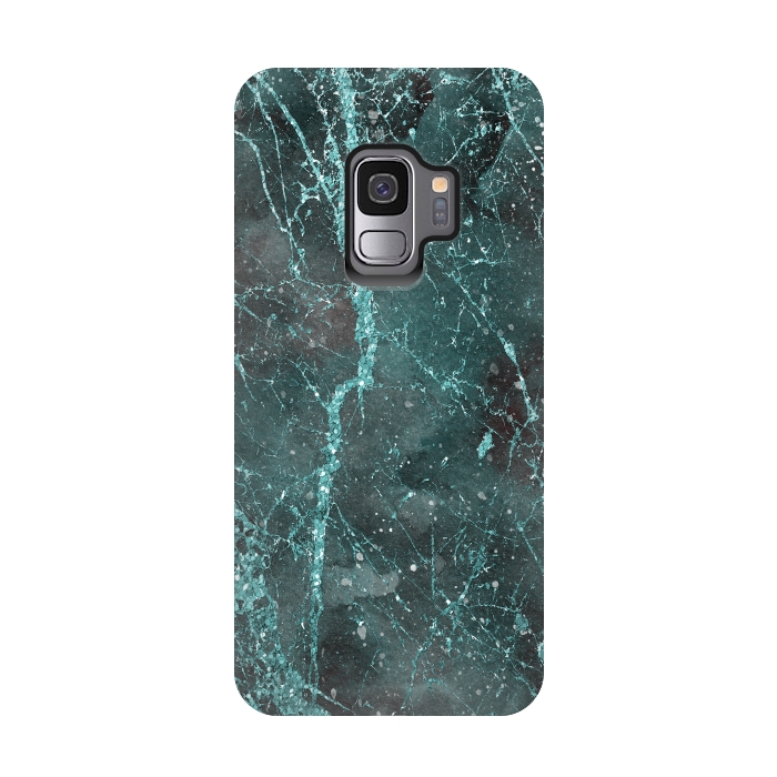 Galaxy S9 StrongFit Glamorous Turquoise Glitter 2 by Andrea Haase