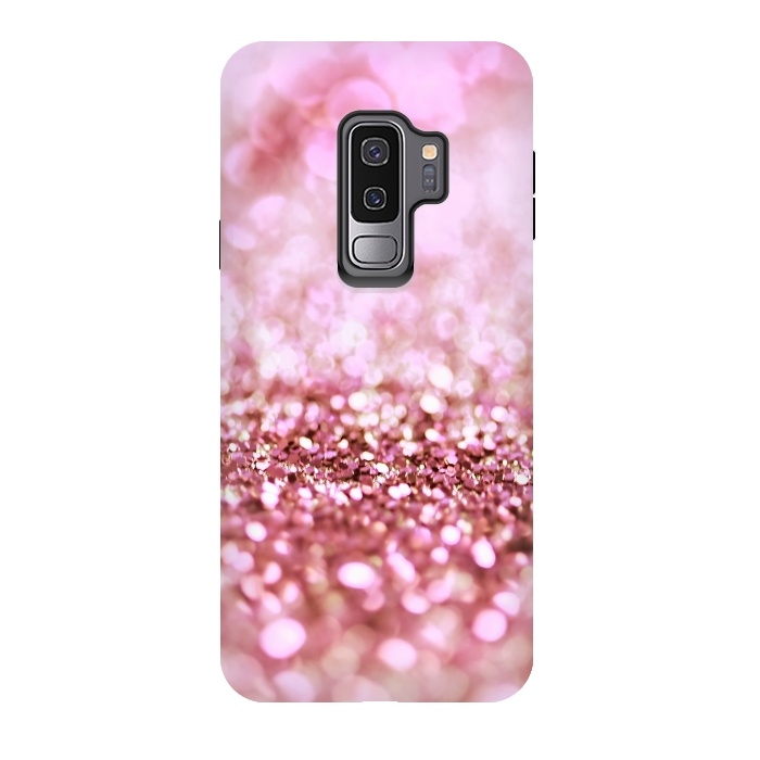 Galaxy S9 plus StrongFit  Rose Gold Girly Glitter by  Utart