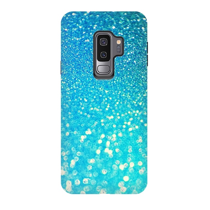 Galaxy S9 plus StrongFit Ocean Teal Blue Glitter by  Utart