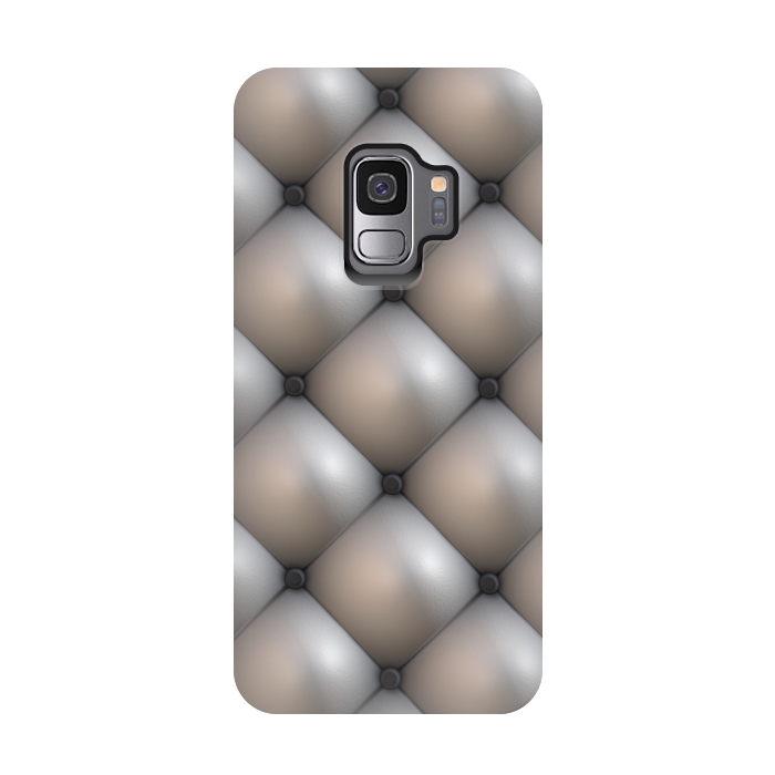 Galaxy S9 StrongFit Shimmering Brushed Silver by Andrea Haase