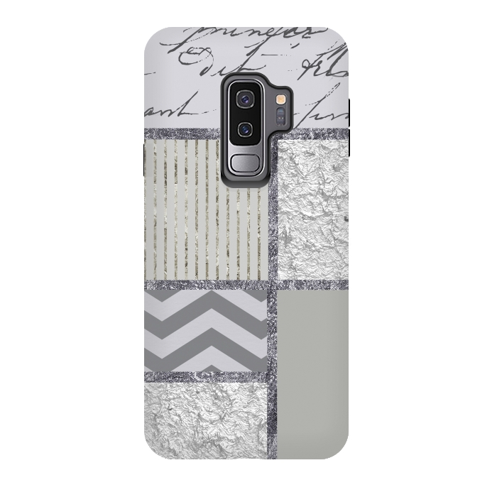 Galaxy S9 plus StrongFit Silver And Grey Collage by Andrea Haase