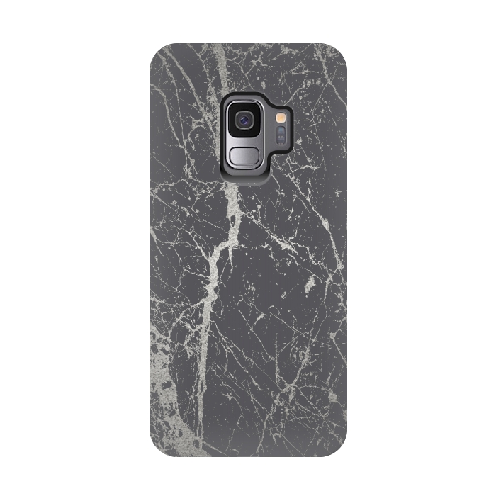 Galaxy S9 StrongFit Elegant Silver Marble 2 by Andrea Haase