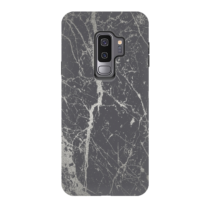 Galaxy S9 plus StrongFit Elegant Silver Marble 2 by Andrea Haase