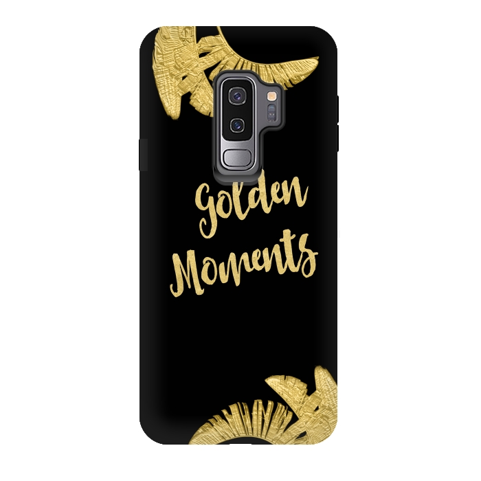 Galaxy S9 plus StrongFit Golden Moments Palm Leaves by Andrea Haase