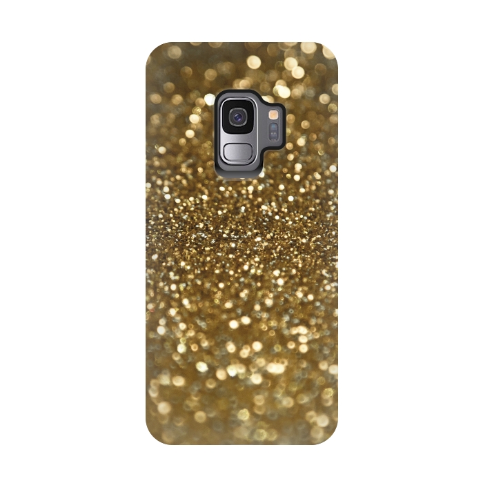 Galaxy S9 StrongFit Glittering Faux Gold Glitter by Andrea Haase