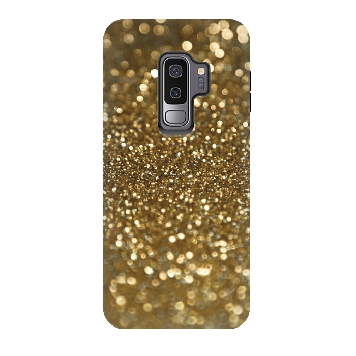 Galaxy S9 plus StrongFit Glittering Faux Gold Glitter by Andrea Haase