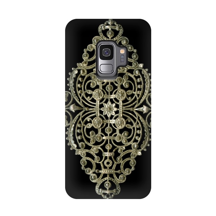 Galaxy S9 StrongFit Golden Ornamental Jewelry by Andrea Haase
