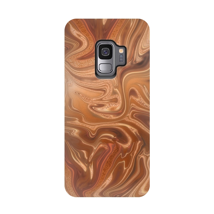 Galaxy S9 StrongFit Shimmering Copper Glamorous Luxury 2 by Andrea Haase