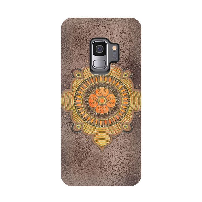 Galaxy S9 StrongFit Mandala On Copper 2 by Andrea Haase