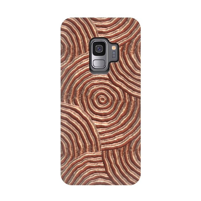 Galaxy S9 StrongFit Copper Circular Engravings by Andrea Haase