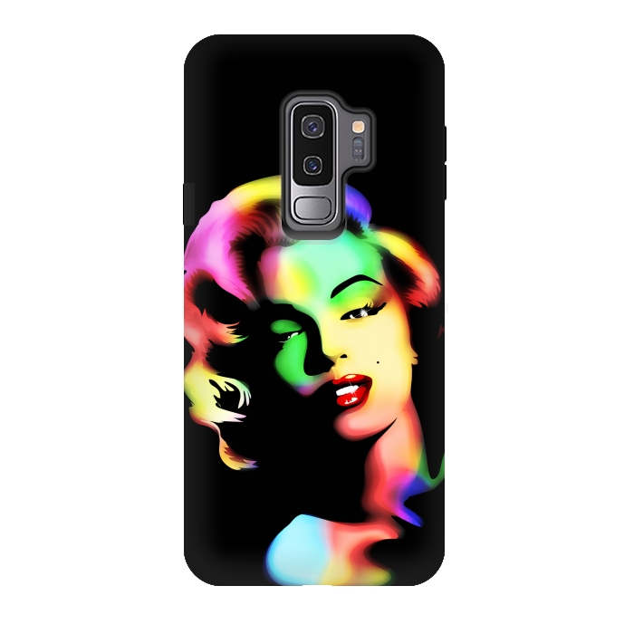 Galaxy S9 plus StrongFit Marilyn Monroe Rainbow Colors  by BluedarkArt
