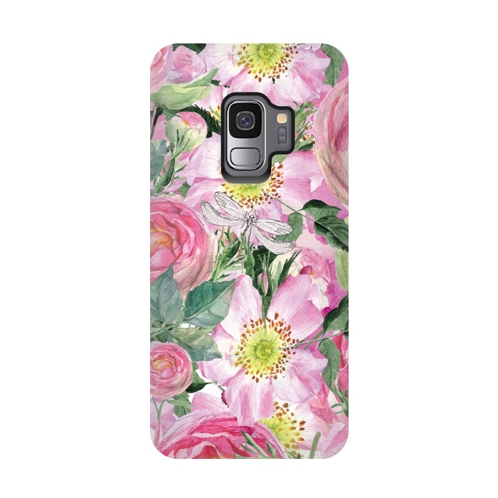 Galaxy S9 StrongFit Vintage Dog Roses by  Utart