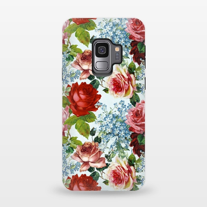 Galaxy S9 StrongFit Vintage roses and Forget Me Not by  Utart