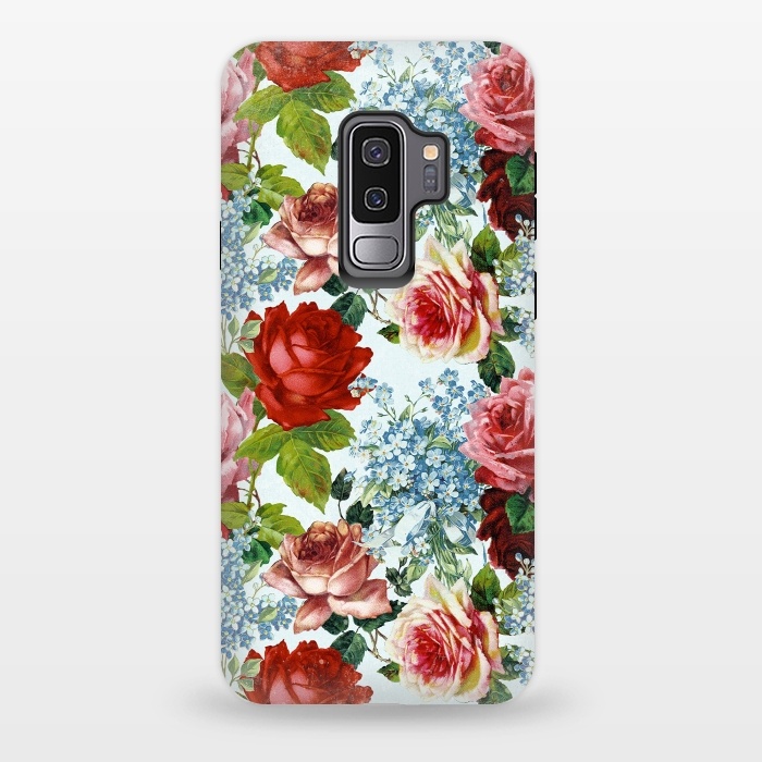 Galaxy S9 plus StrongFit Vintage roses and Forget Me Not by  Utart