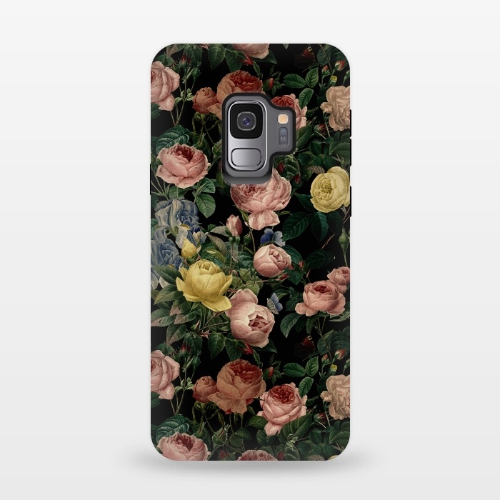 Galaxy S9 StrongFit Night Vintage Roses by  Utart