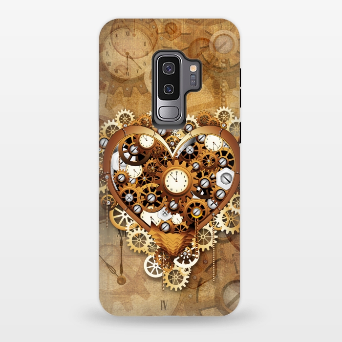 Galaxy S9 plus StrongFit Heart Steampunk Love Machine by BluedarkArt