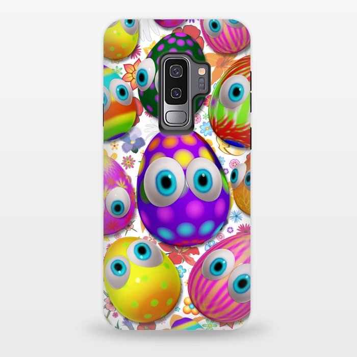 Galaxy S9 plus StrongFit Cute Easter Eggs Cartoon 3d Pattern by BluedarkArt