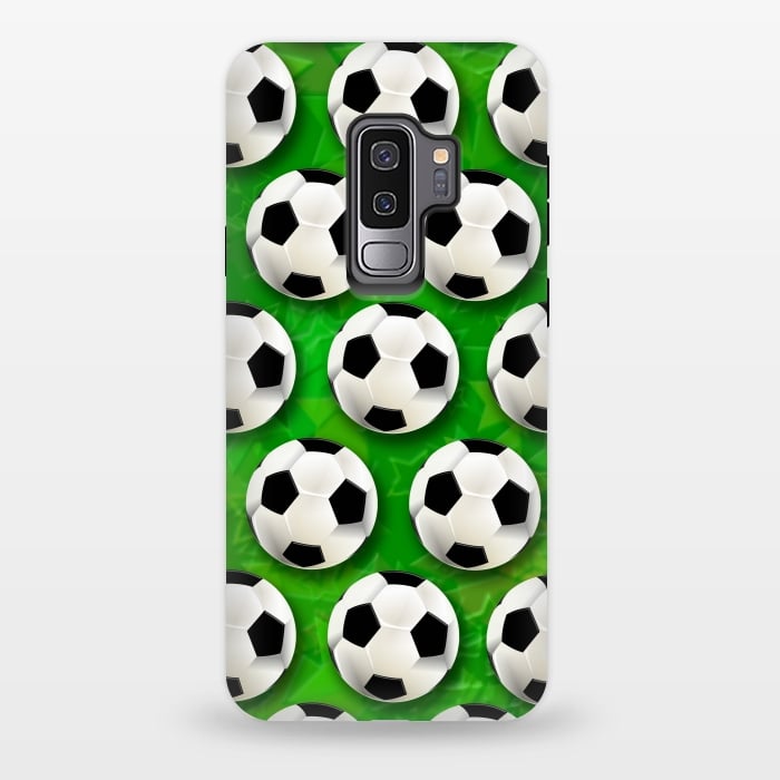 Galaxy S9 plus StrongFit Soccer Ball Football Pattern by BluedarkArt