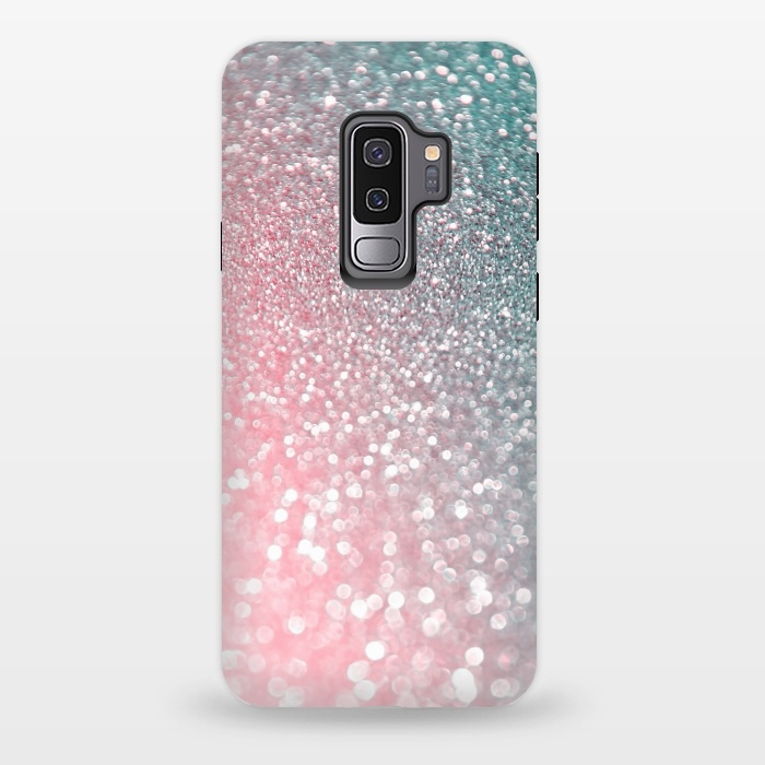 Galaxy S9 plus StrongFit Ice Pink Faux Glitter by  Utart
