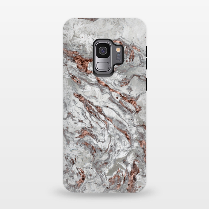 Galaxy S9 StrongFit Marble And Copper Glamour 2 by Andrea Haase