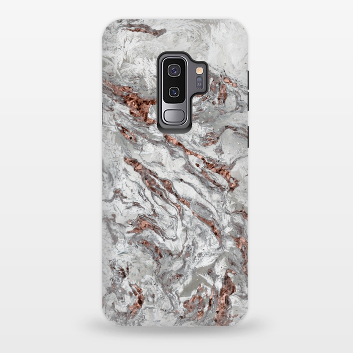 Galaxy S9 plus StrongFit Marble And Copper Glamour 2 by Andrea Haase