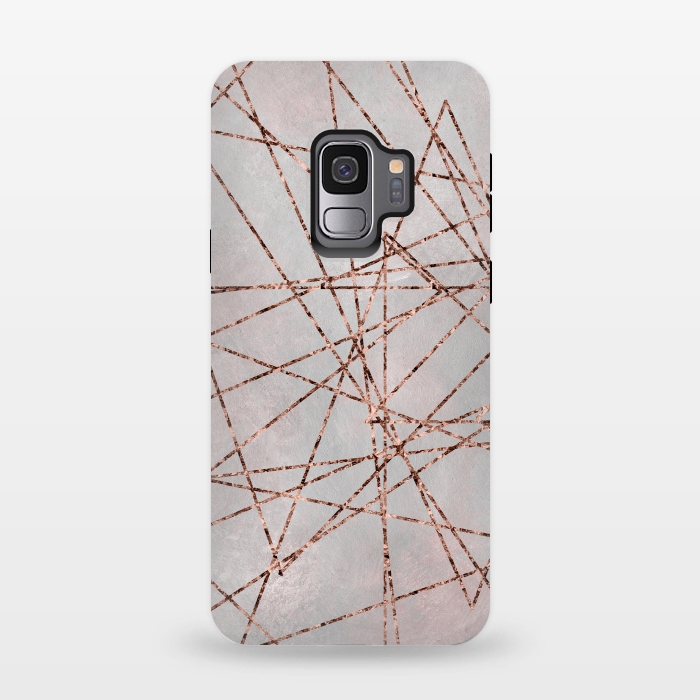 Galaxy S9 StrongFit Copper Lines On Marble 2 by Andrea Haase